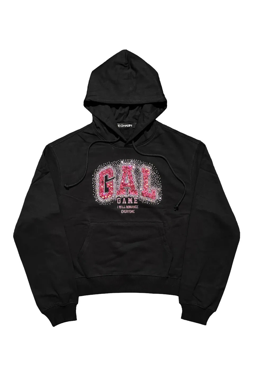 Galgame Rhinestone Graphic Oversized Hoodie