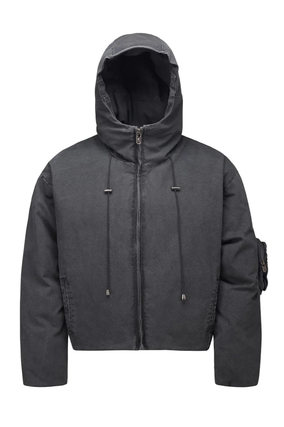 Gasoline Blue Hooded Cotton Robe Bread Heavy Weight