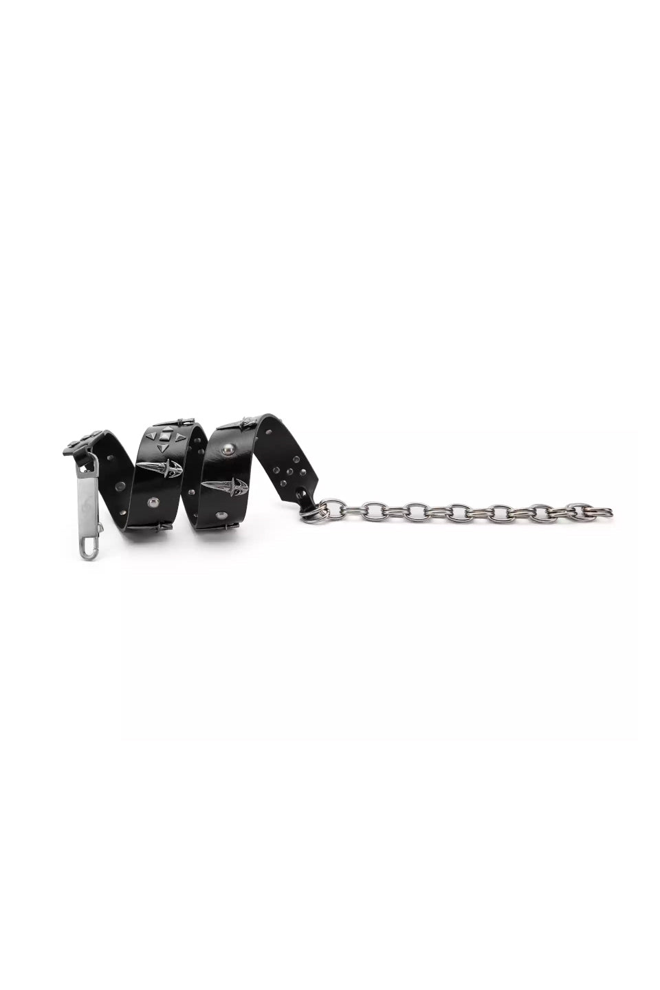 Genuine Leather Chain Studded Sword Buckle Belt