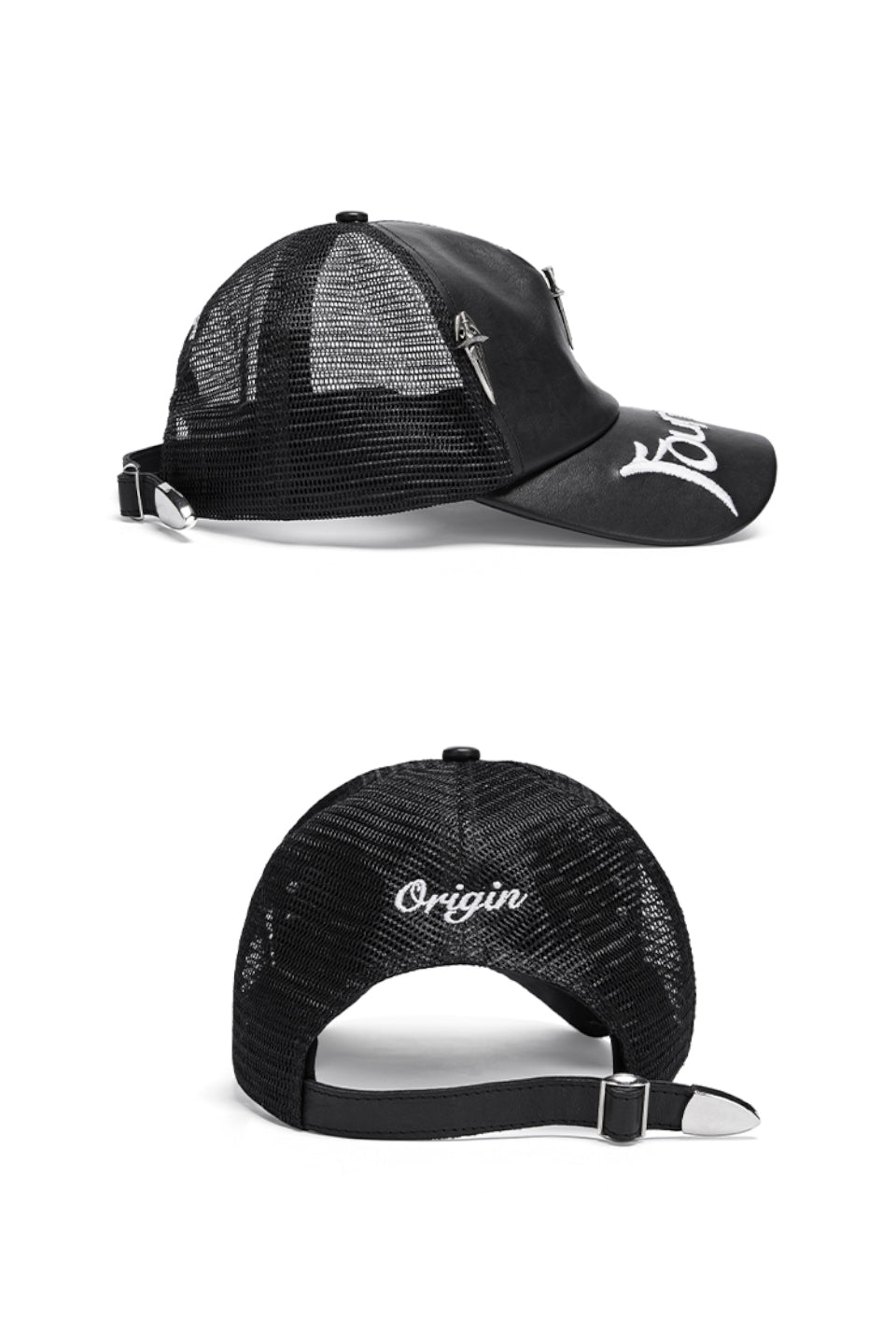 Genuine Leather Sword Duckbill Cap
