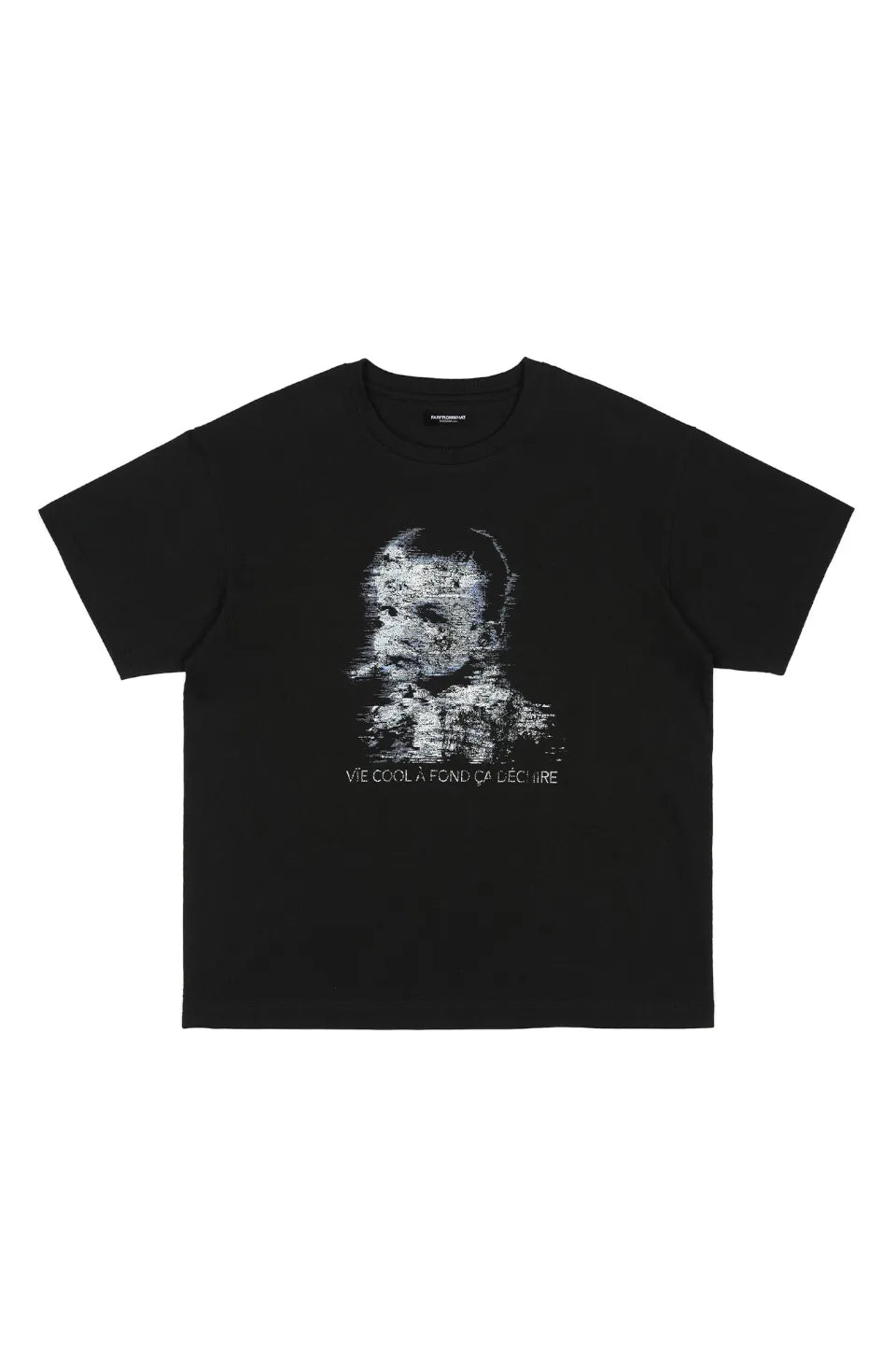 Glitch Face Print T-shirt