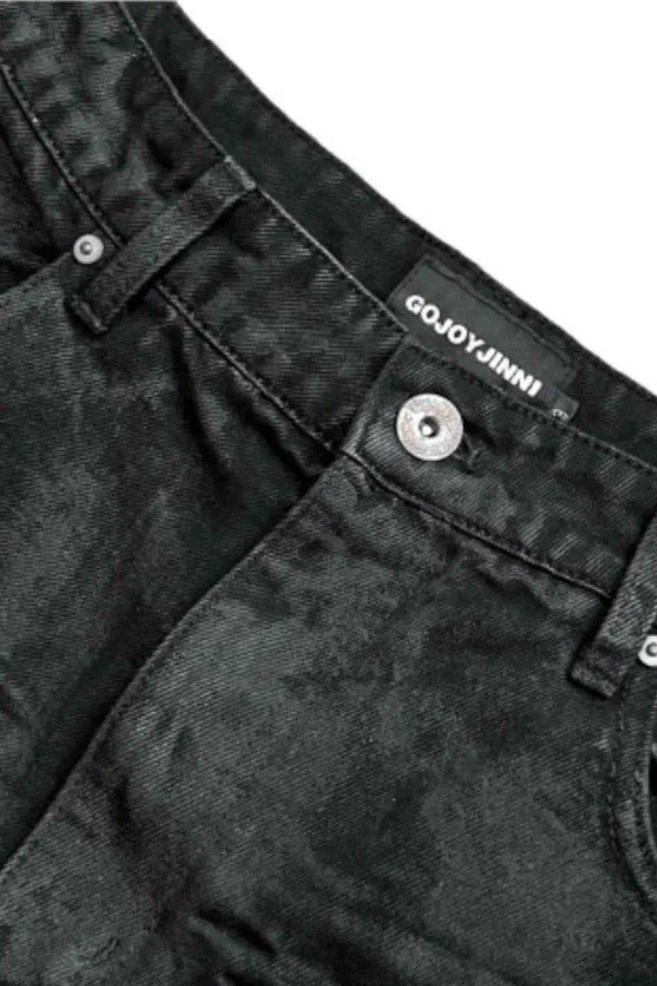 Gothic Metal Waxed Flare Jeans