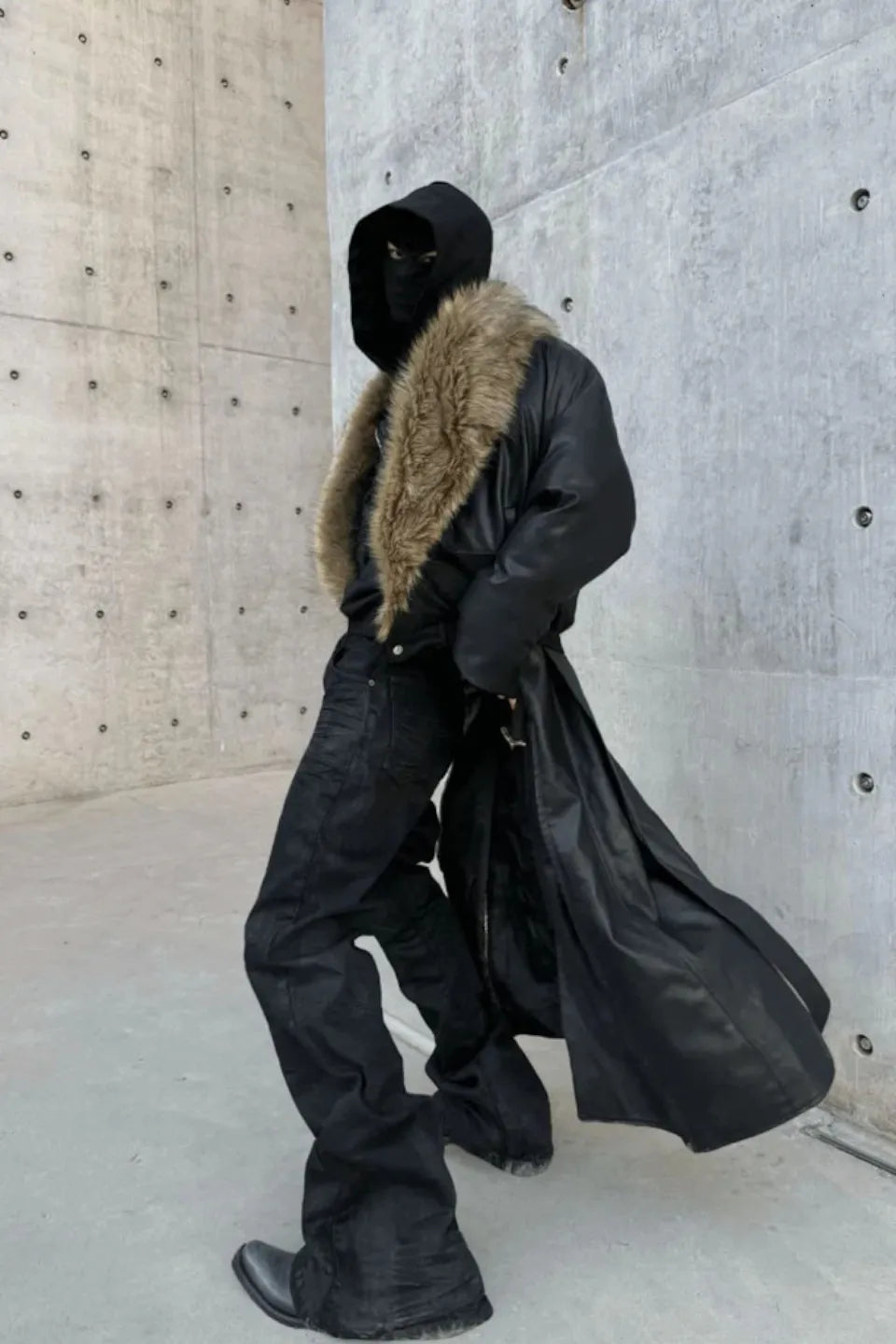 Gothic Metal Waxed Flare Jeans