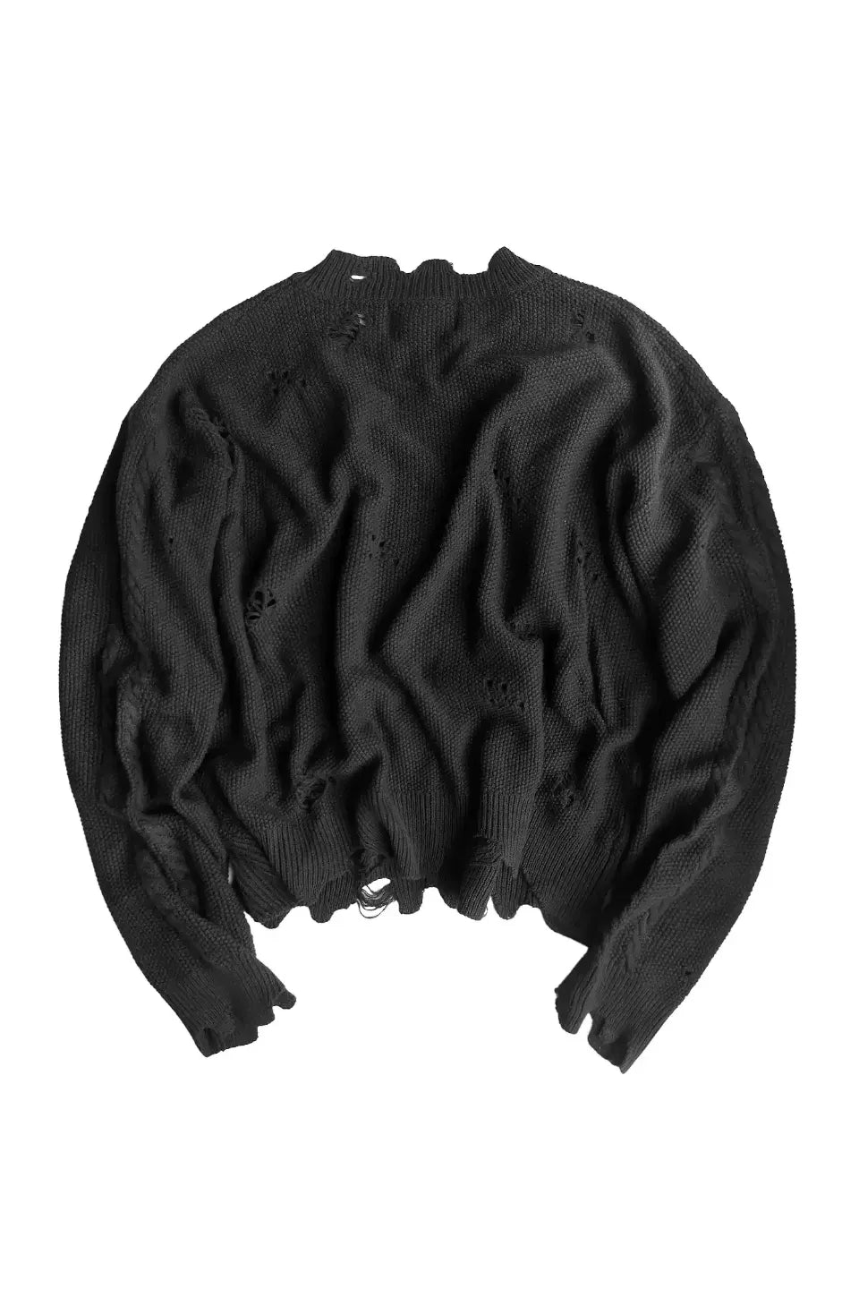 Gothic Cross Cutout Cropped Boxy Sweater