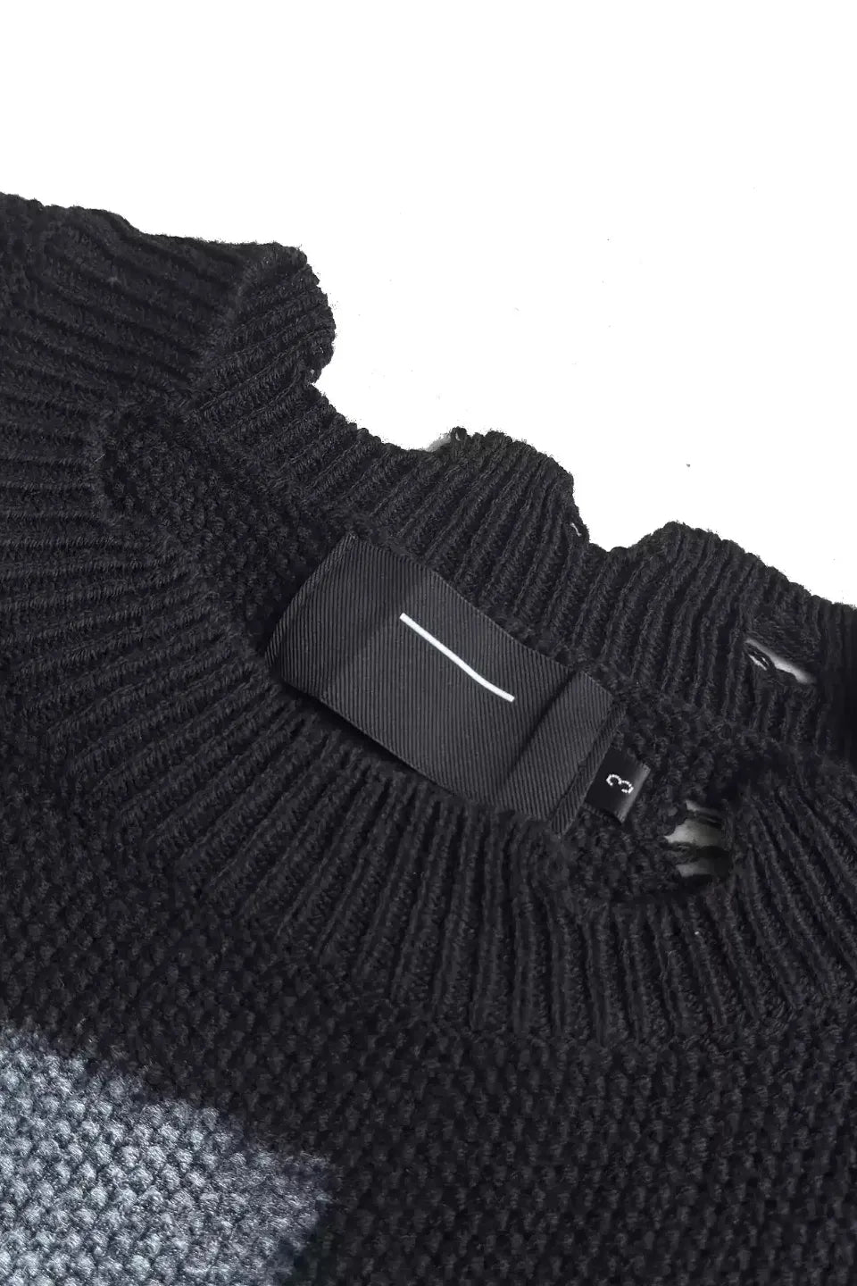 Gothic Cross Cutout Cropped Boxy Sweater