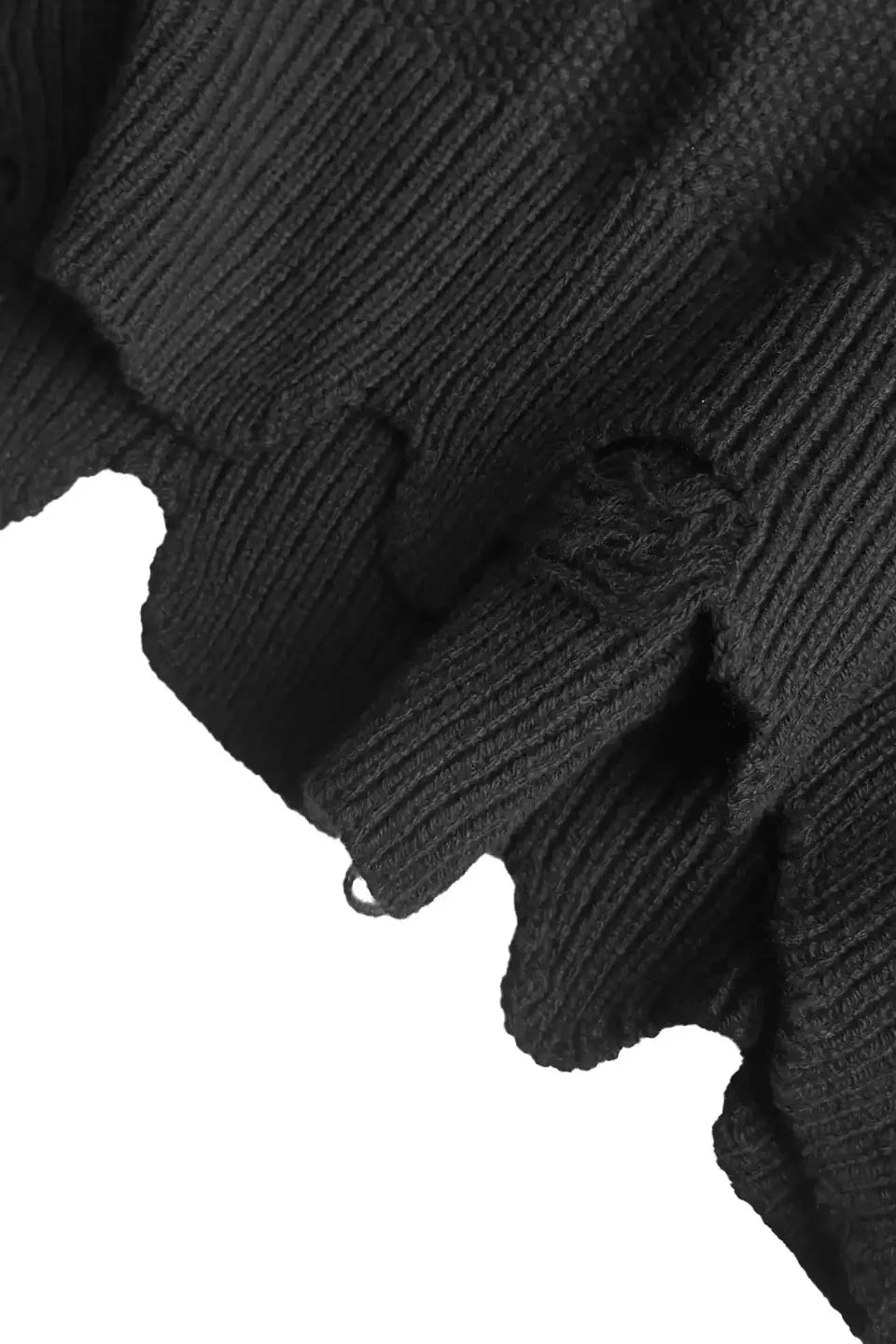 Gothic Cross Cutout Cropped Boxy Sweater