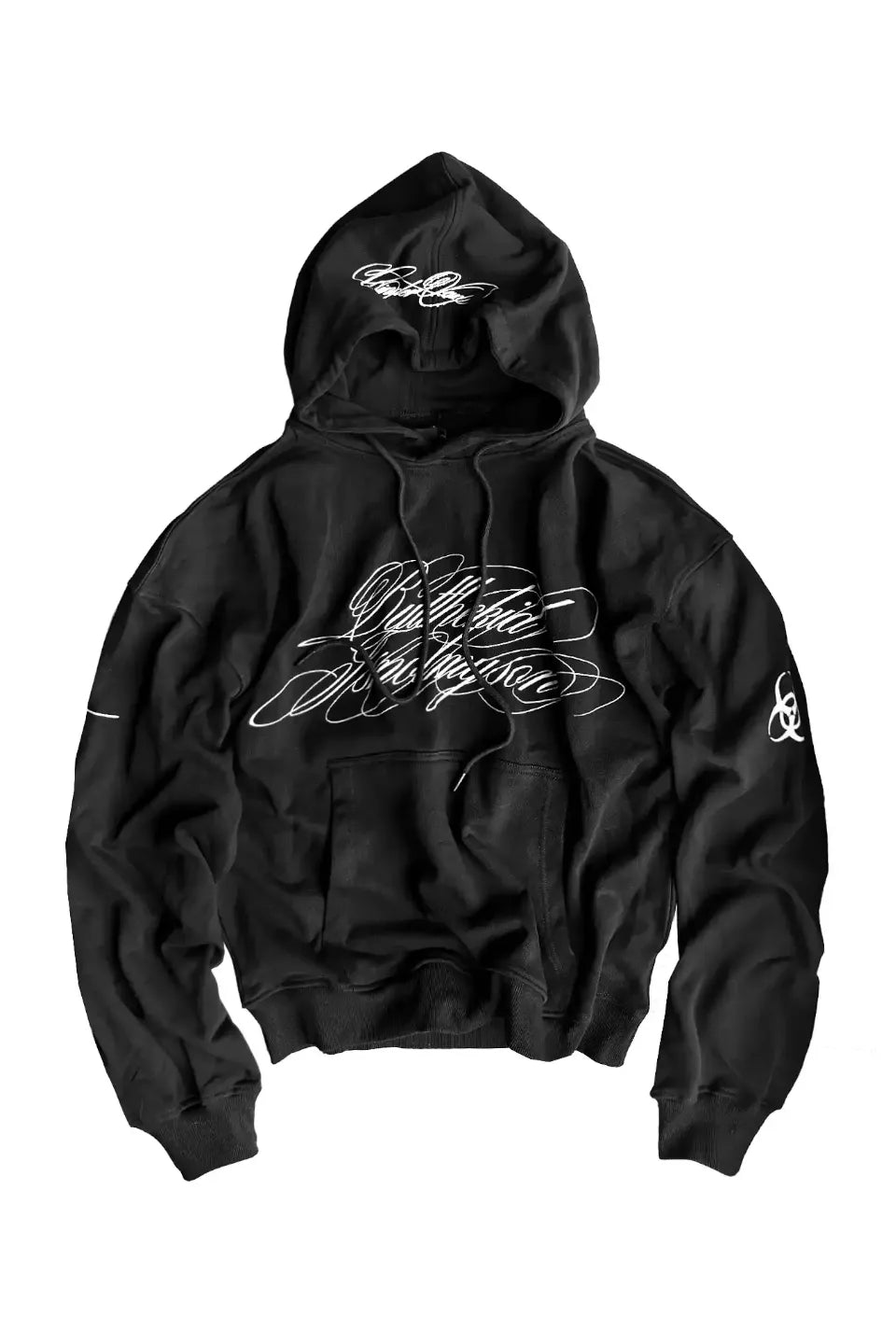 Gothic Lettering Graphic Pullover Hoodie