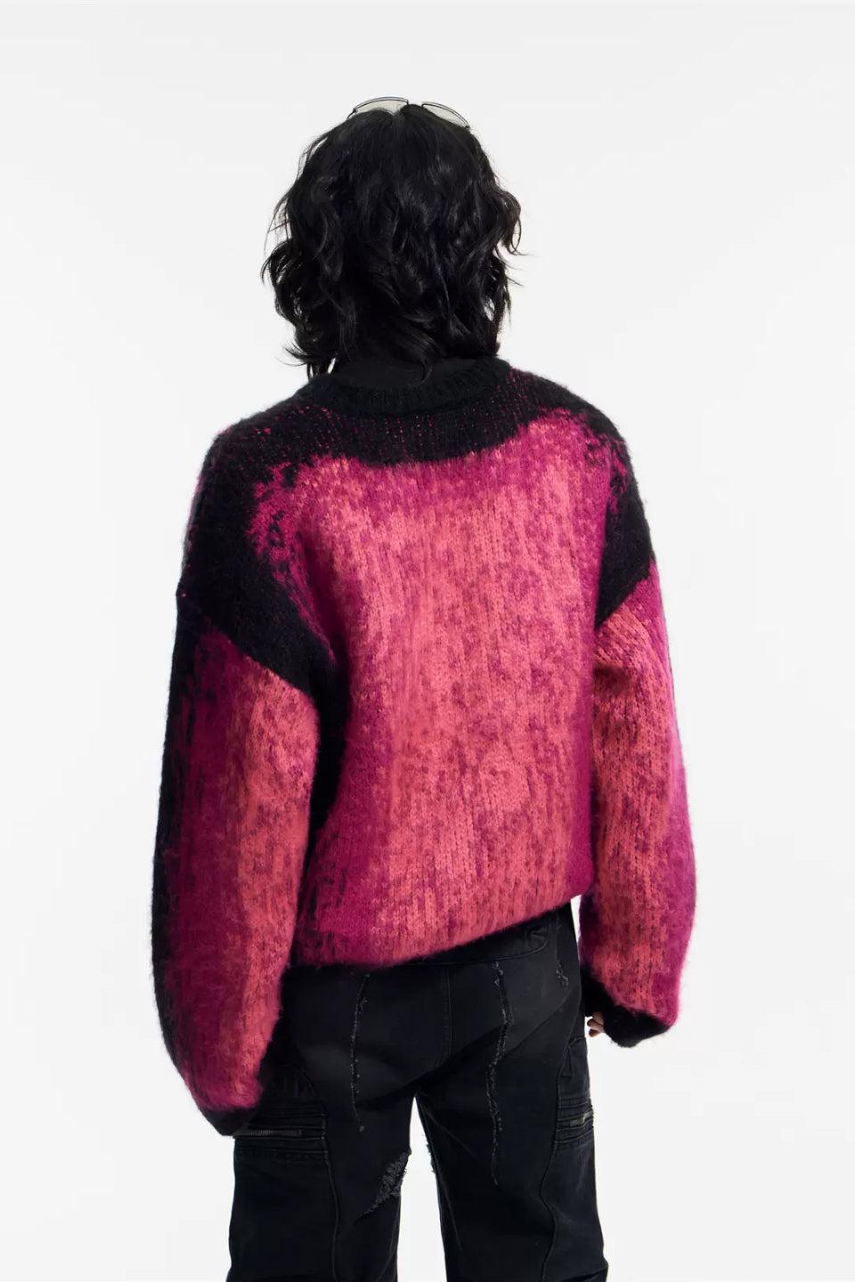Gradient Design Round Neck Sweater