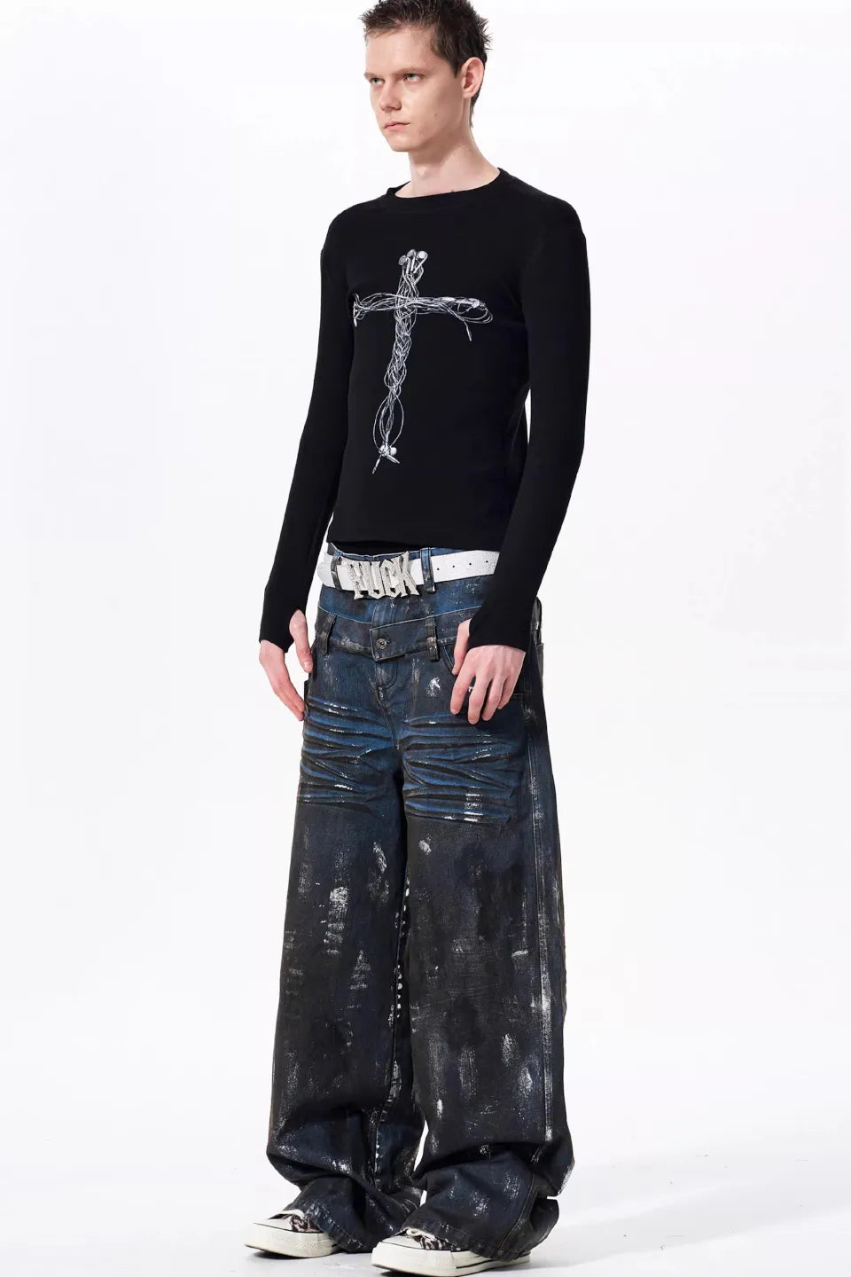 FOURTH3EX | Graphic Cross Headphone LS Tee ロンT – CLOSET by Haji