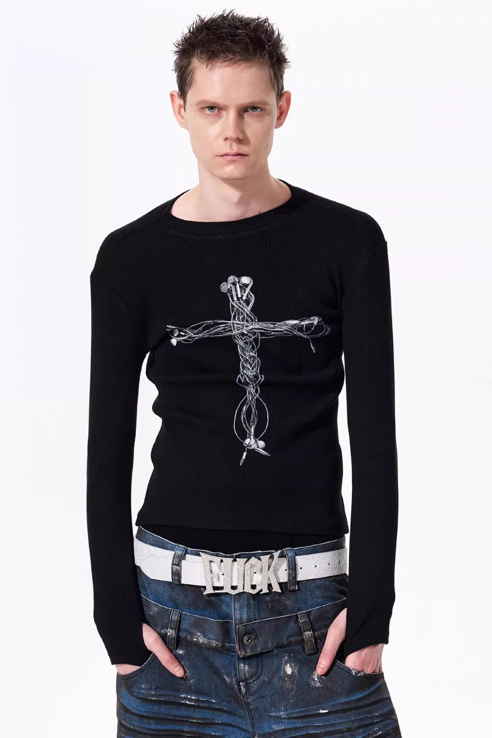 FOURTH3EX | Graphic Cross Headphone LS Tee ロンT – CLOSET by Haji