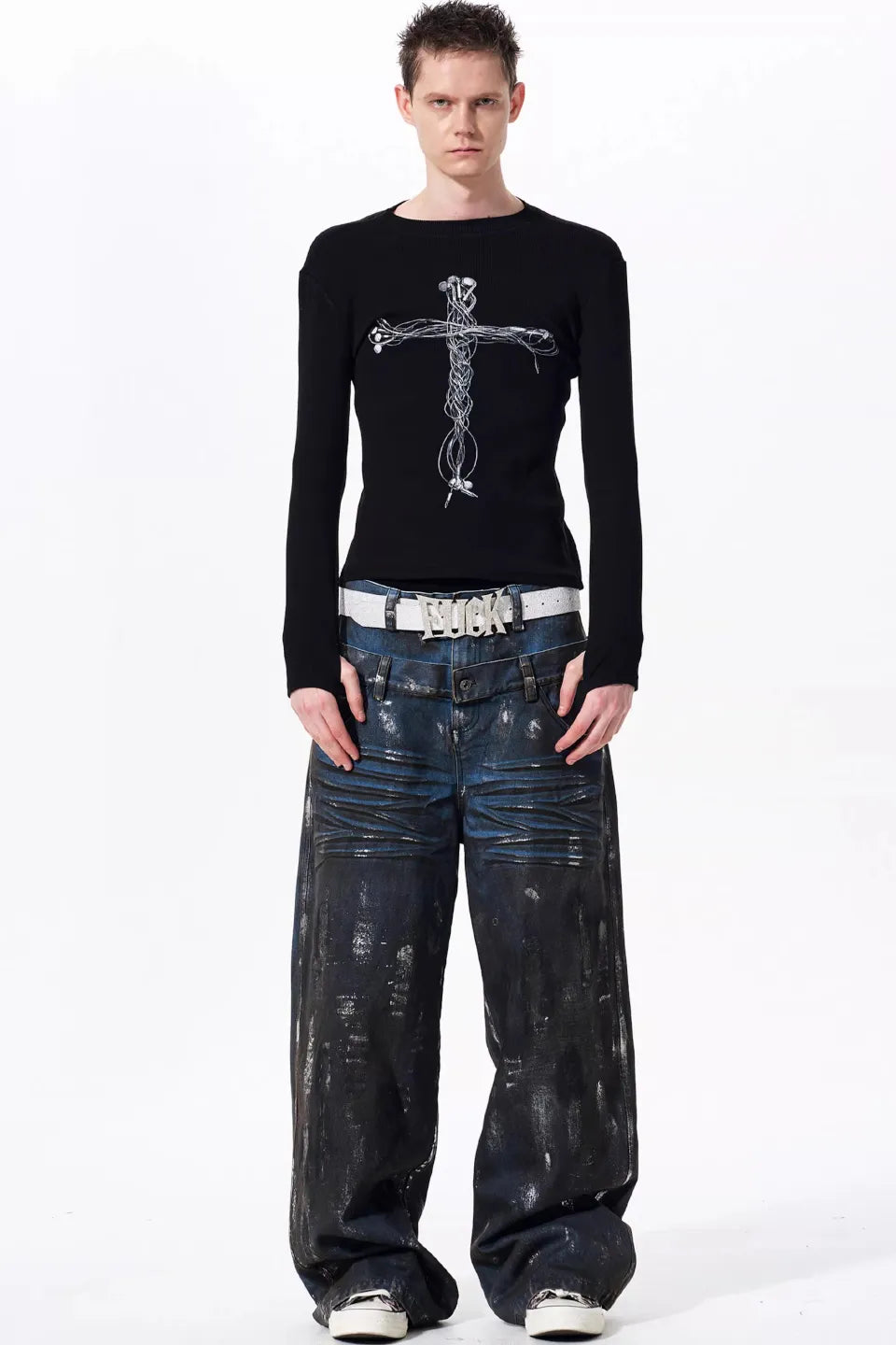 FOURTH3EX | Graphic Cross Headphone LS Tee ロンT – CLOSET by Haji