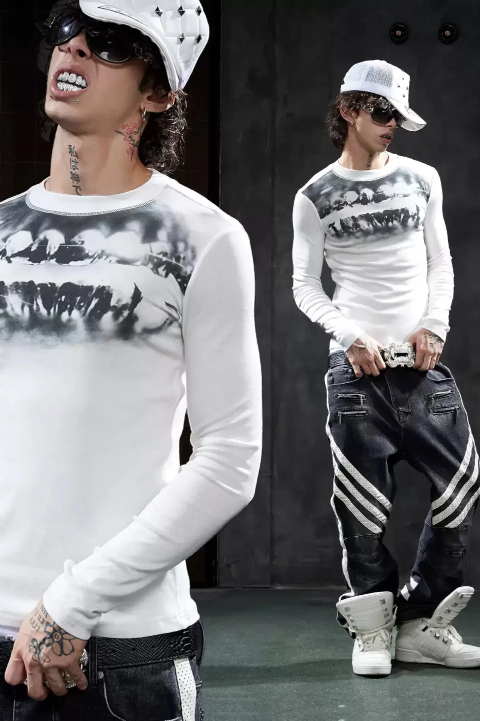 Grillz Graphic Slim LS Tee