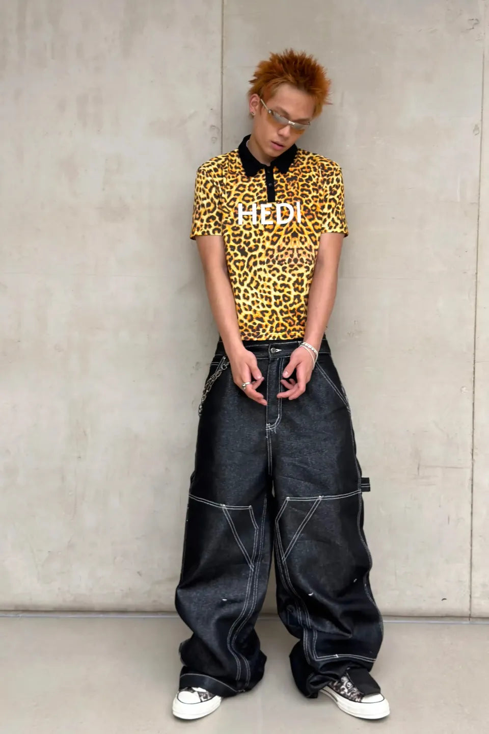 HEDI Inspired Leopard Polo Shirts