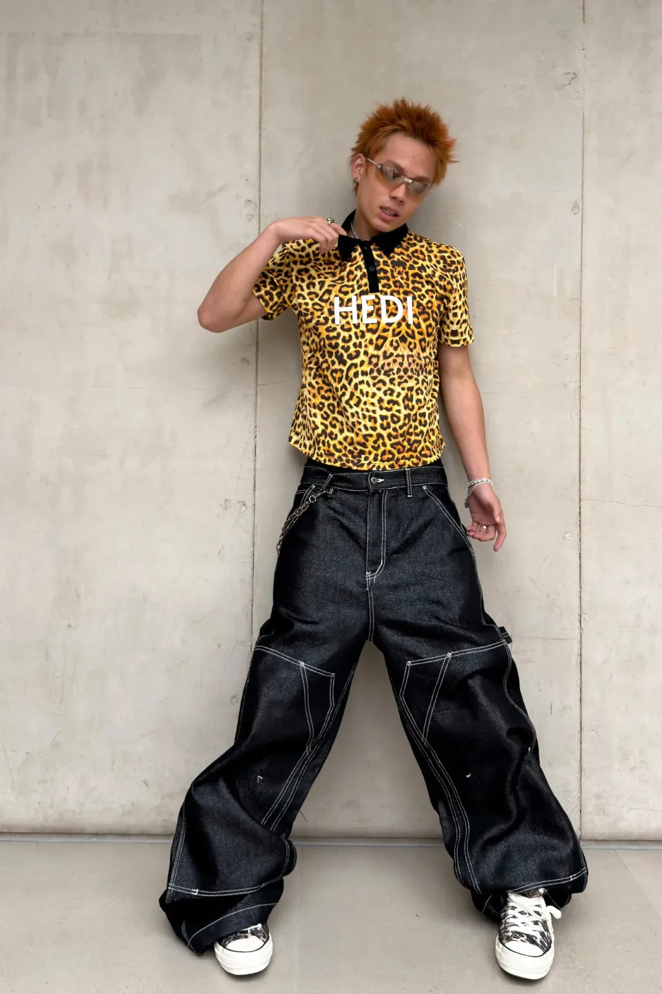 HEDI Inspired Leopard Polo Shirts