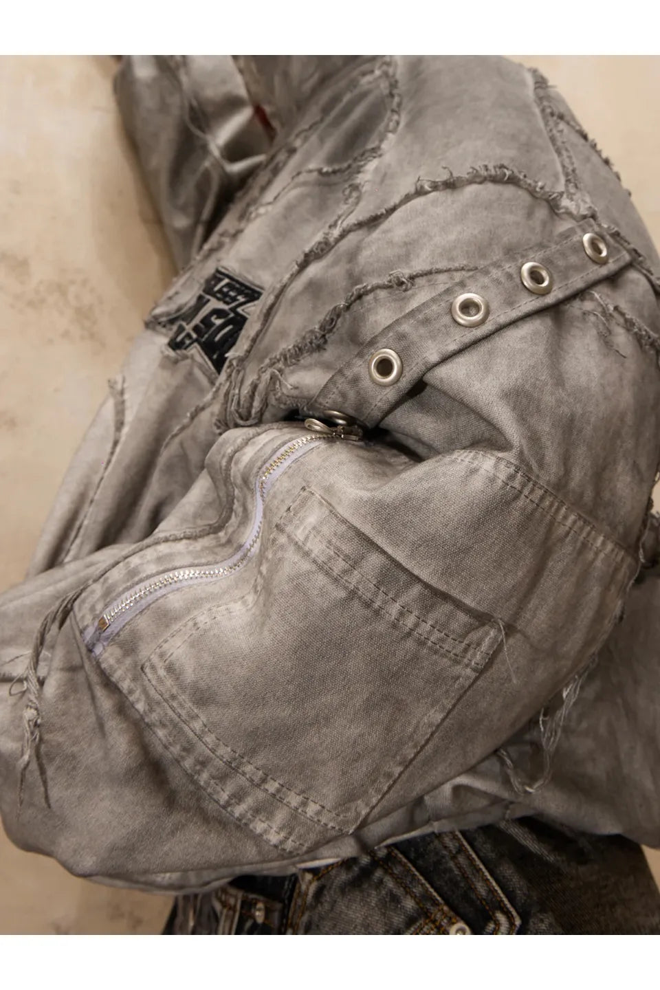 Hand Brush Dirty Cotton Coat