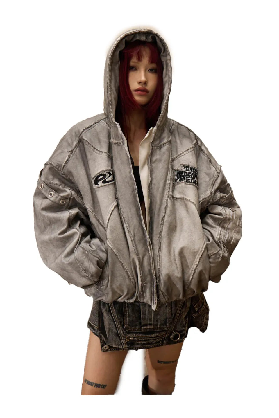 Hand Brush Dirty Cotton Coat