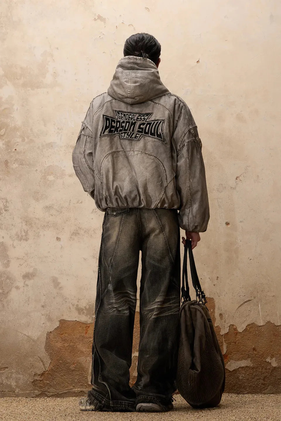 PERSONSOUL★カービング ハンドペイント日本未入荷DirtyCoat PERSONSOUL | Hand Brushed Dirty Cotton Coat ダーティ JAKETTO