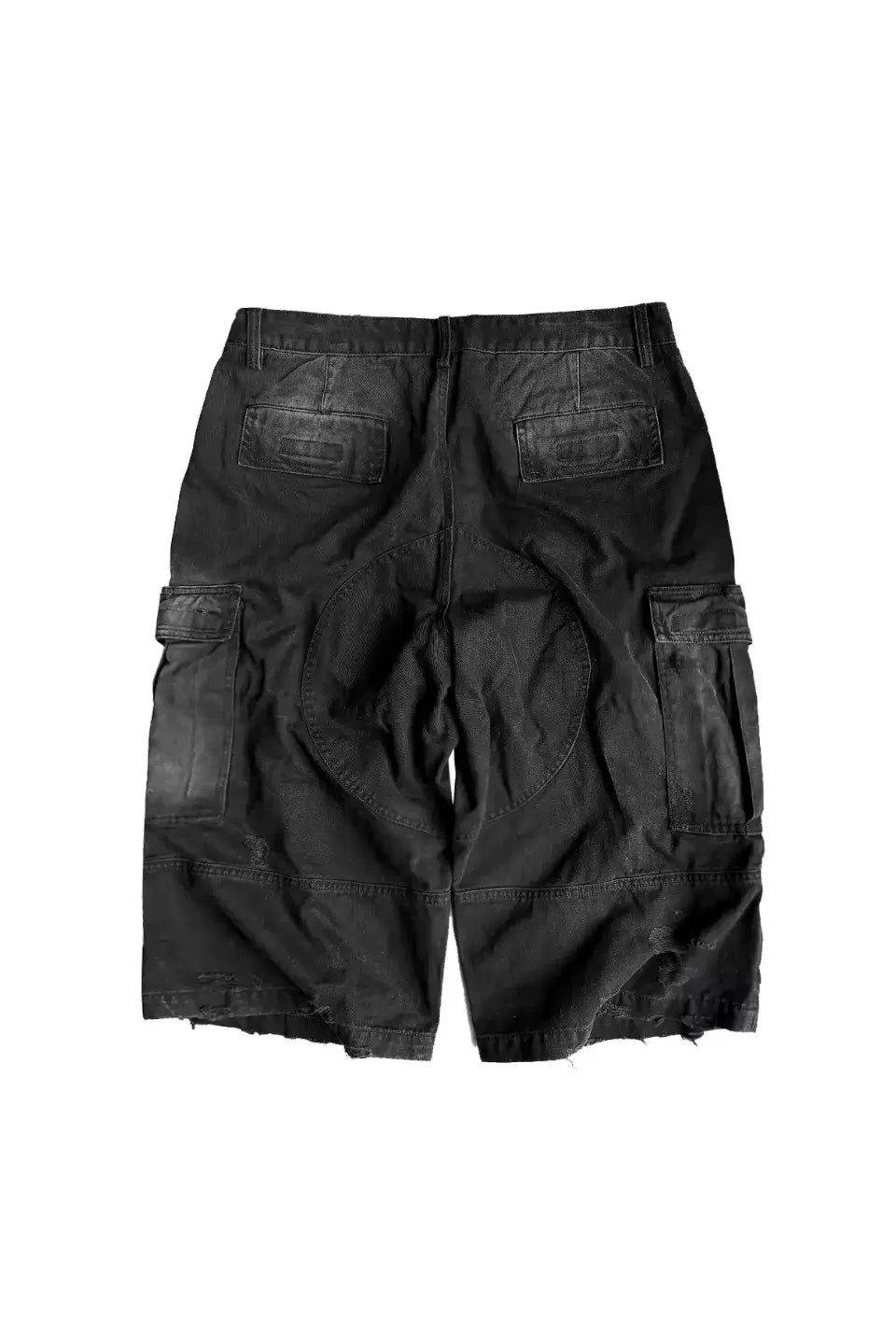 Hand Distressed Spray Wash Cargo Shorts