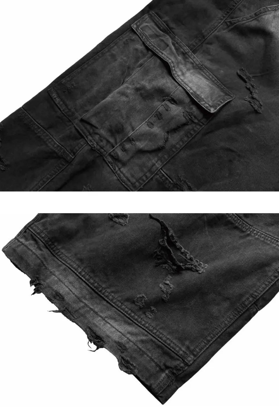 Hand Distressed Spray Wash Cargo Shorts