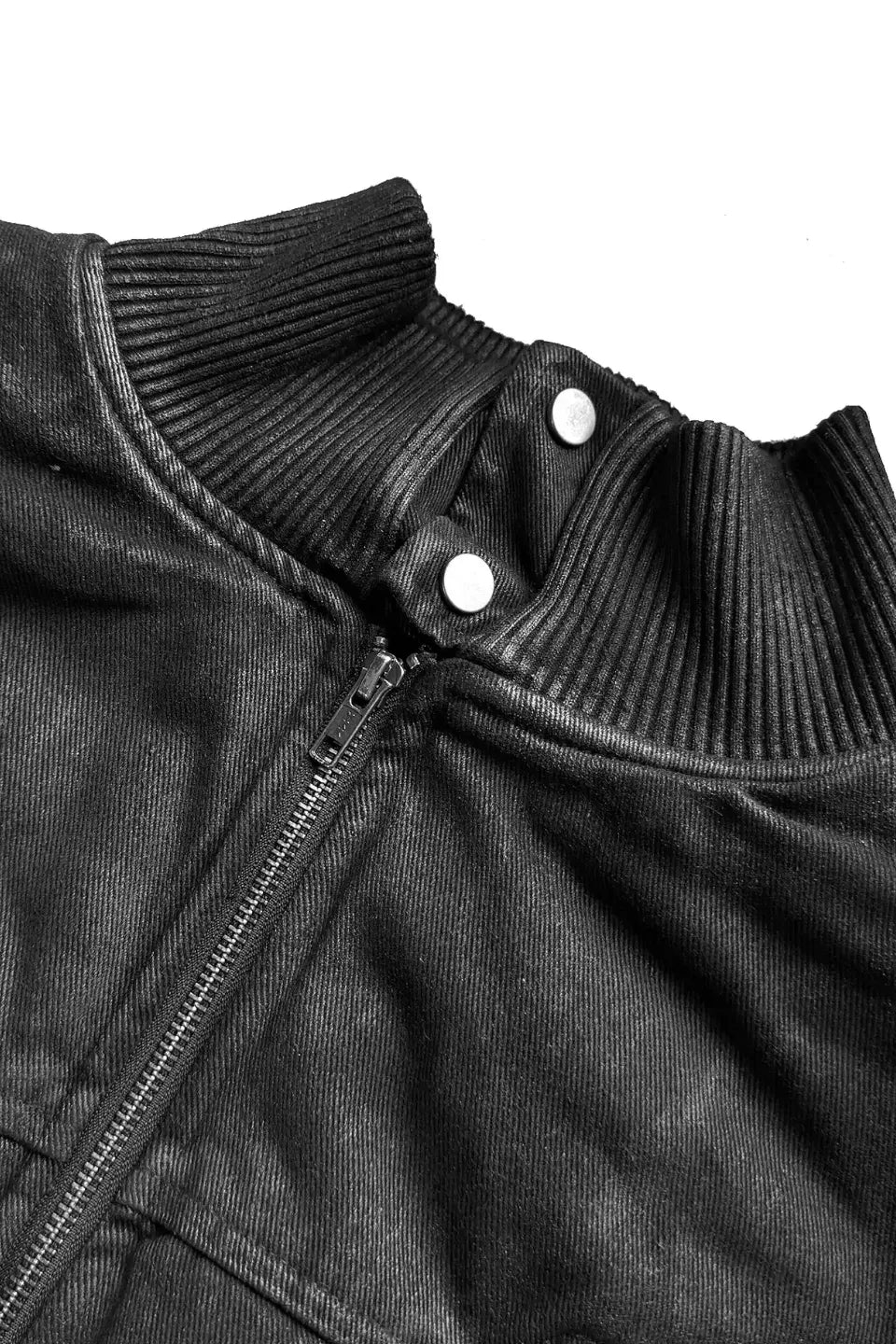 Hand Painted Waxed Twill Padded Bomber Jacket