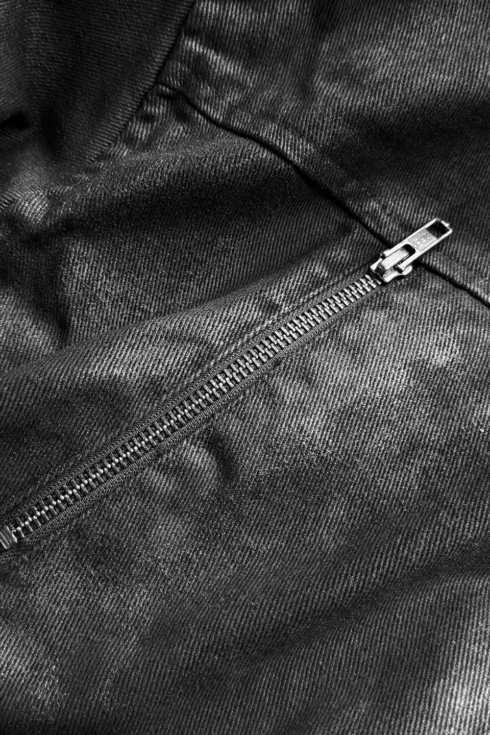 Hand Painted Waxed Twill Padded Bomber Jacket