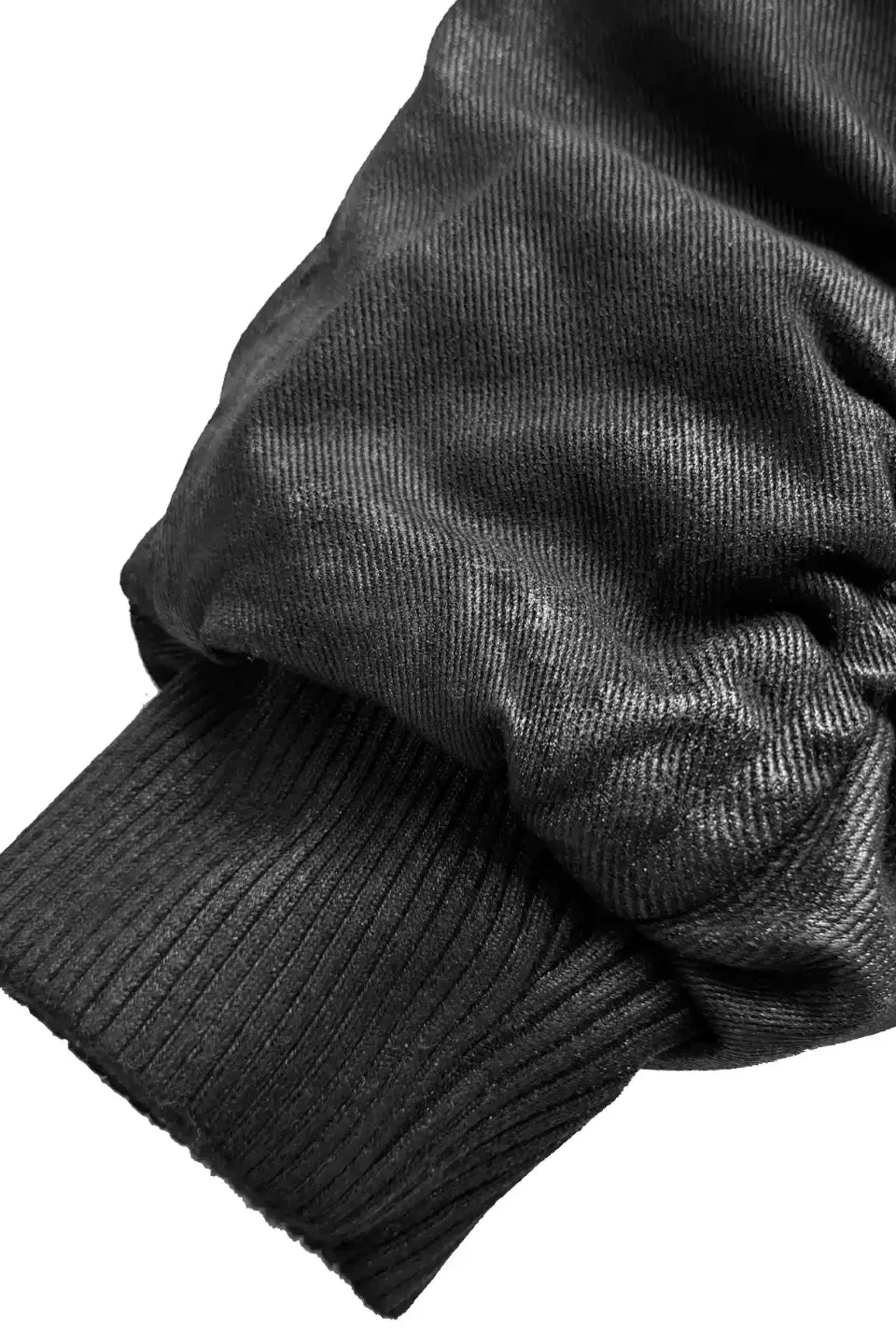 Hand Painted Waxed Twill Padded Bomber Jacket