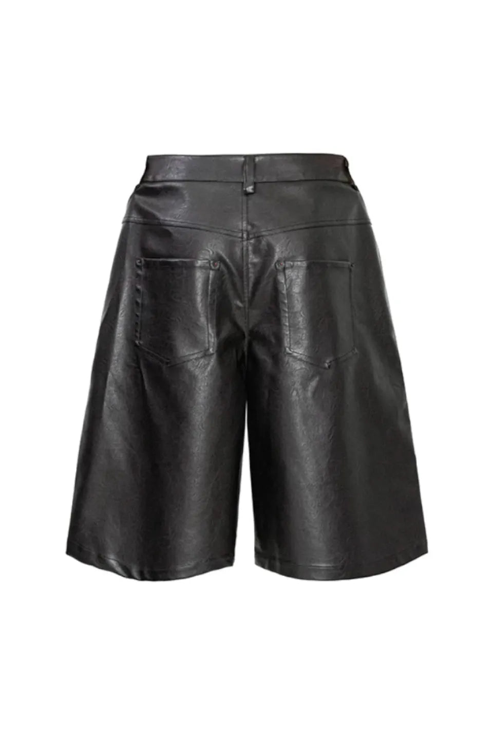 Horsebit Stripe Leather Cropped Pants