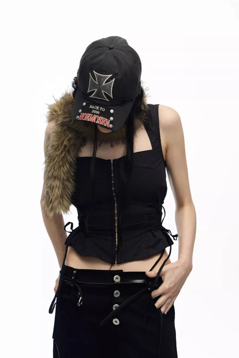 Iron Cross Broken Brim Patch Washed Cap