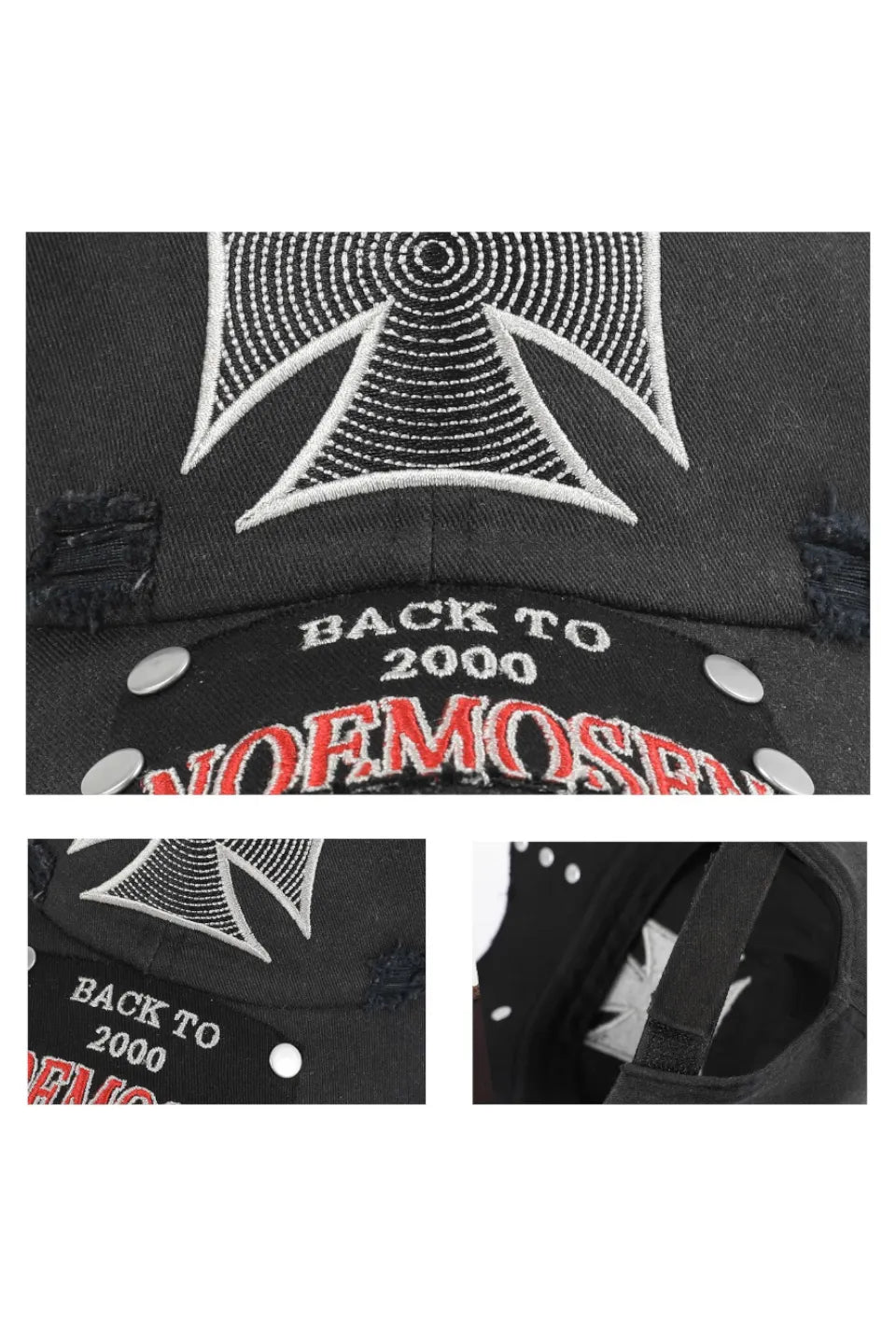 Iron Cross Broken Brim Patch Washed Cap