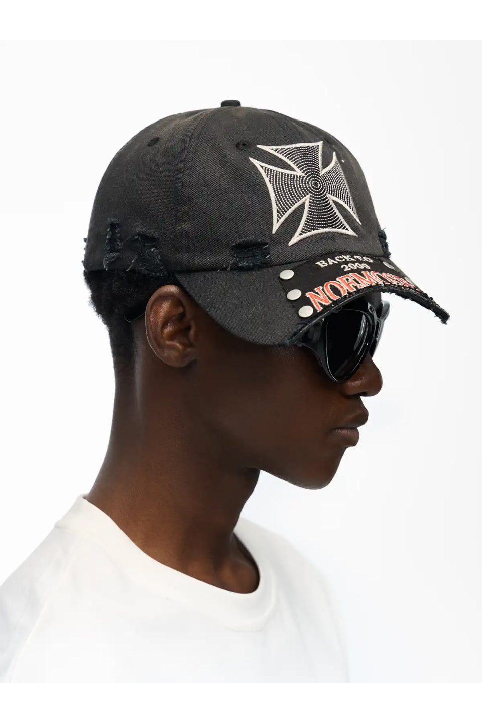 Iron Cross Broken Brim Patch Washed Cap