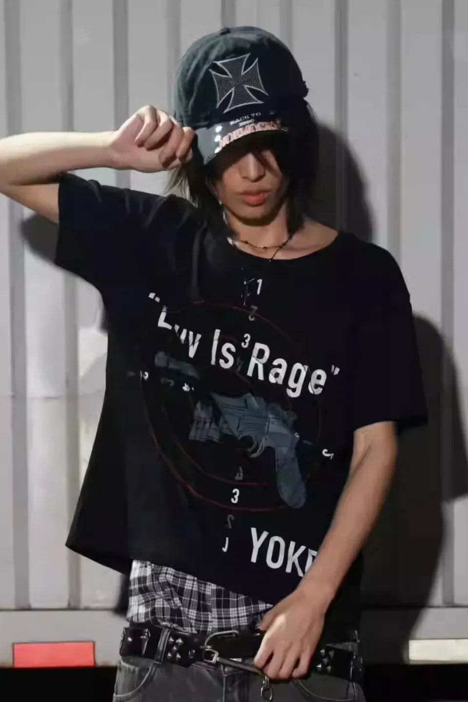 Iron Cross Broken Brim Patch Washed Cap