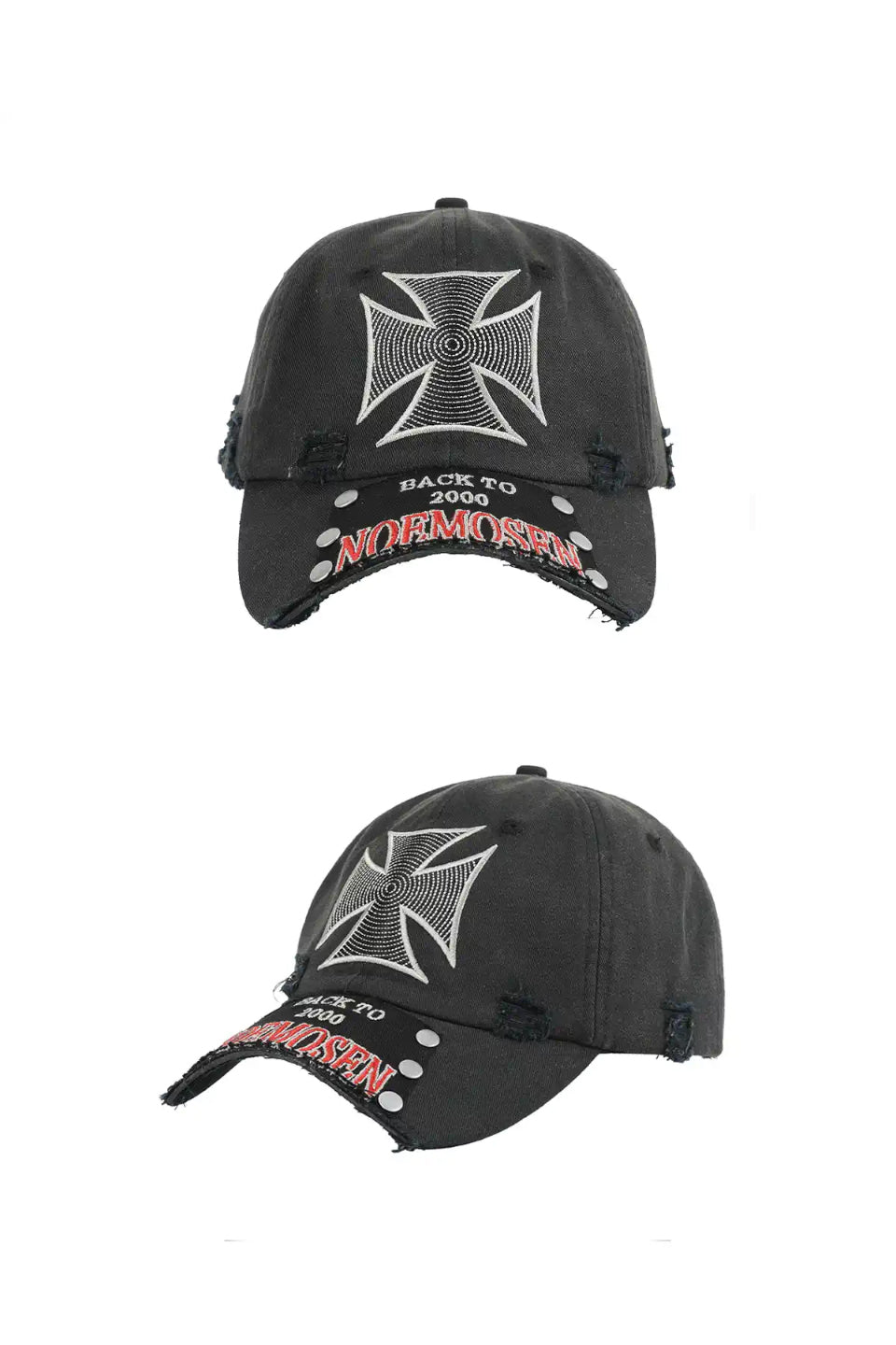 Iron Cross Broken Brim Patch Washed Cap