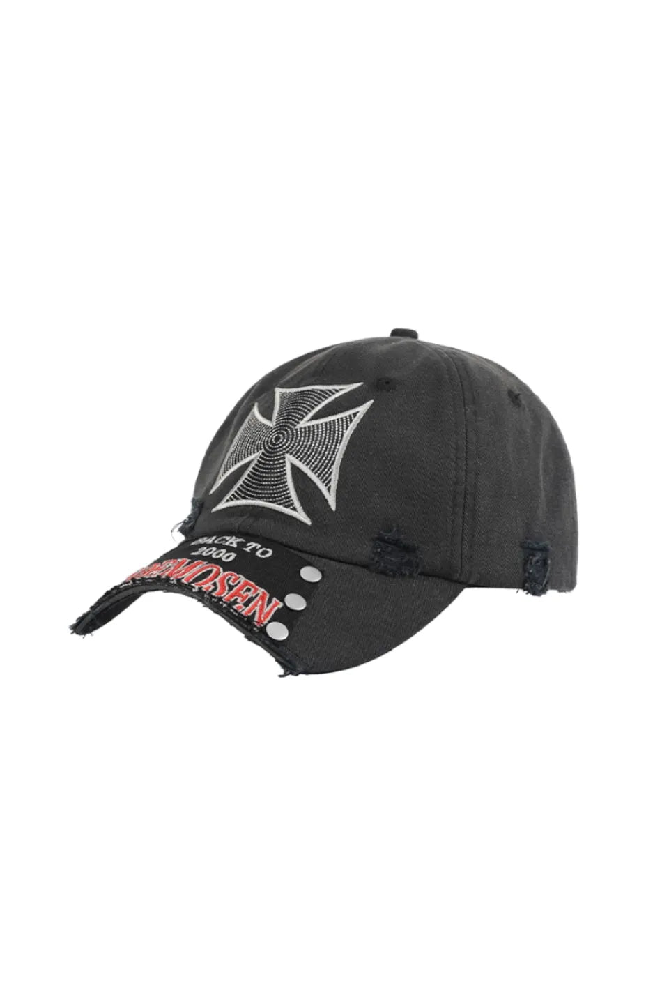 Iron Cross Broken Brim Patch Washed Cap