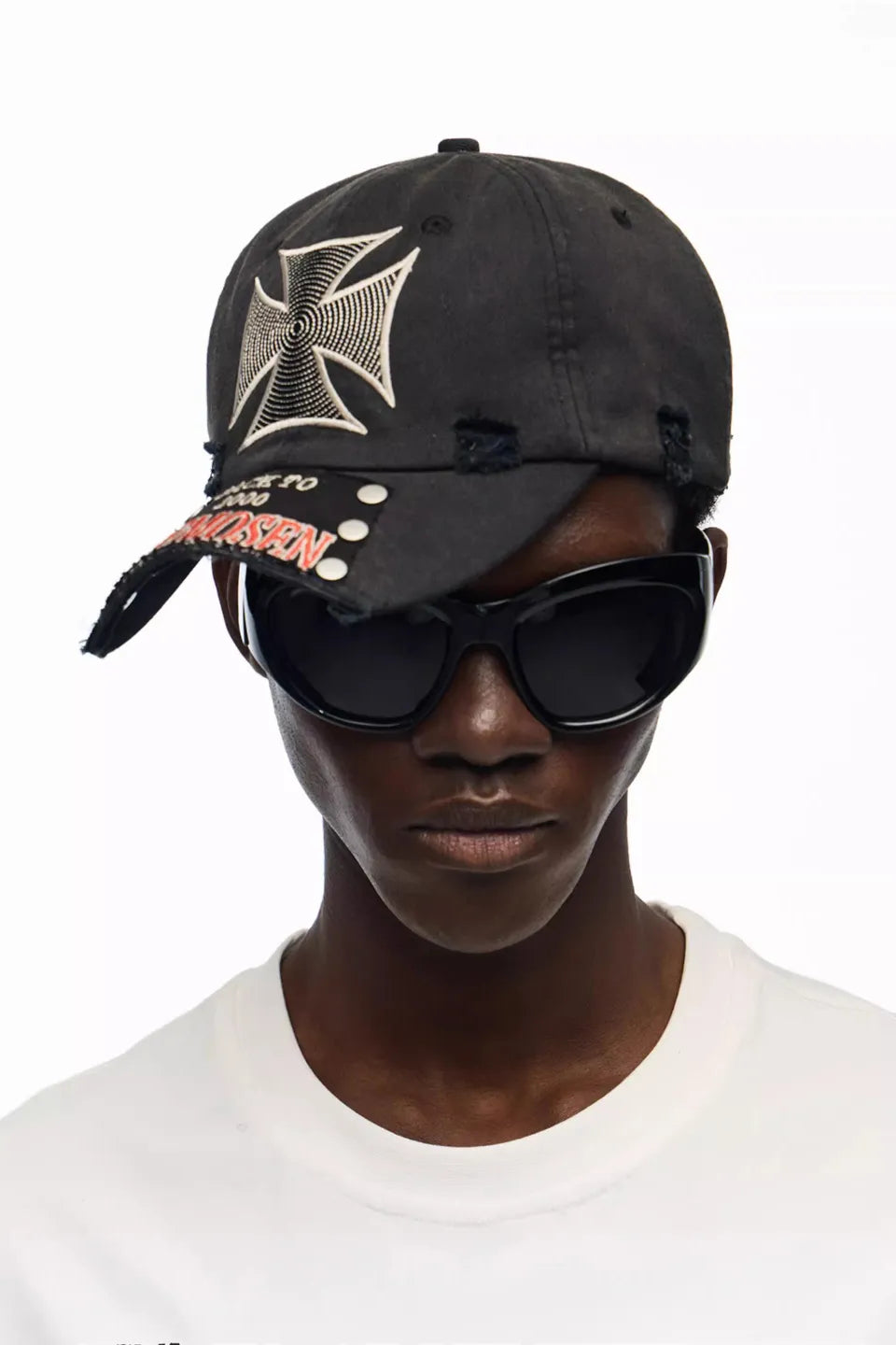 Iron Cross Broken Brim Patch Washed Cap