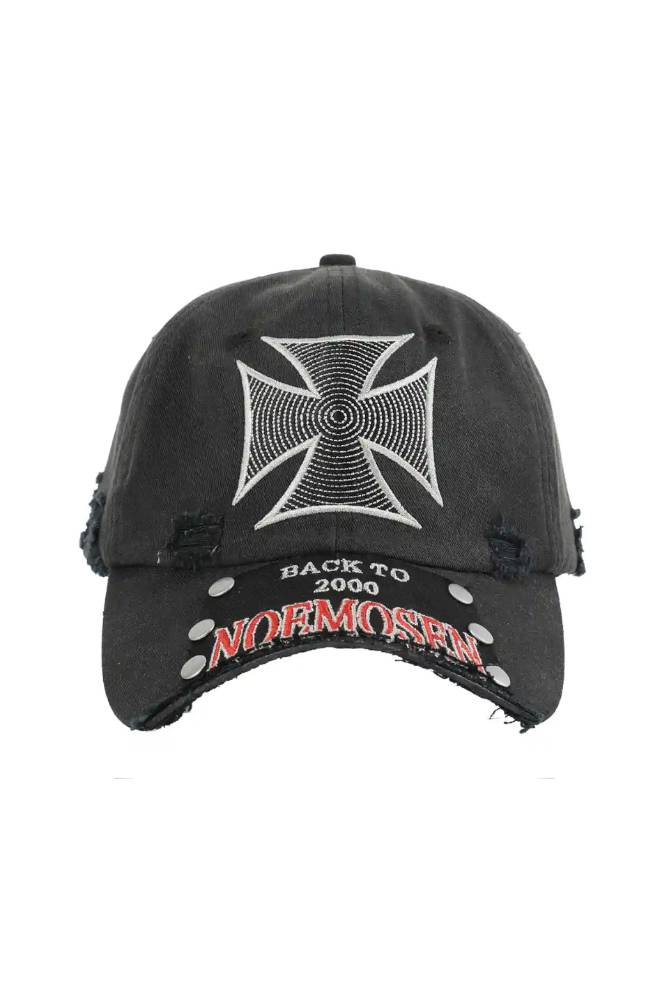 Iron Cross Broken Brim Patch Washed Cap