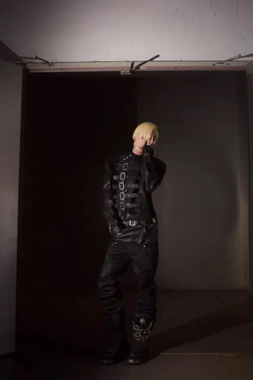 Lace Up Leather Napoleon Jacket