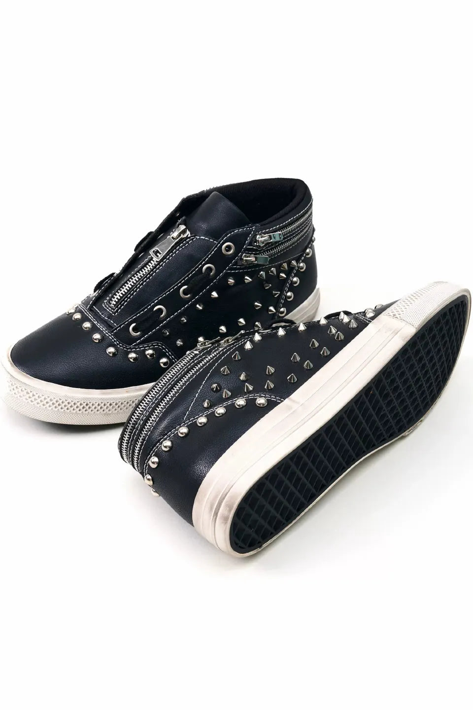 Layered Zip Up Platform Shoes