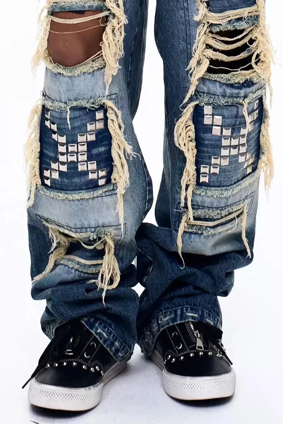 Layered Zip Up Platform Shoes