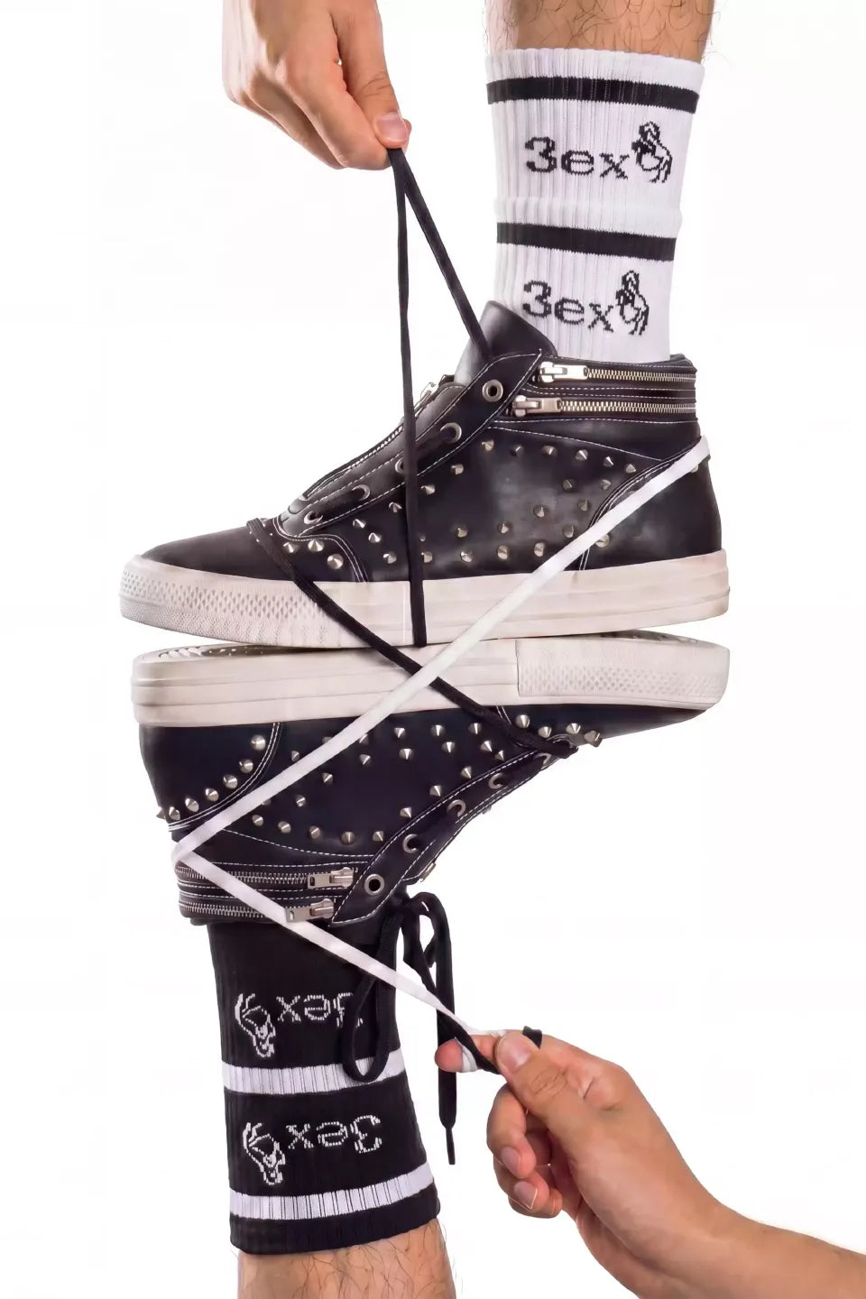 Layered Zip Up Platform Shoes