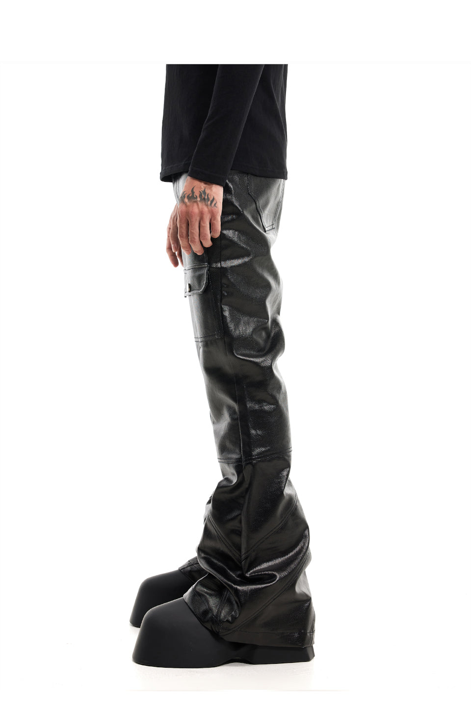 Leather Cargo Pants