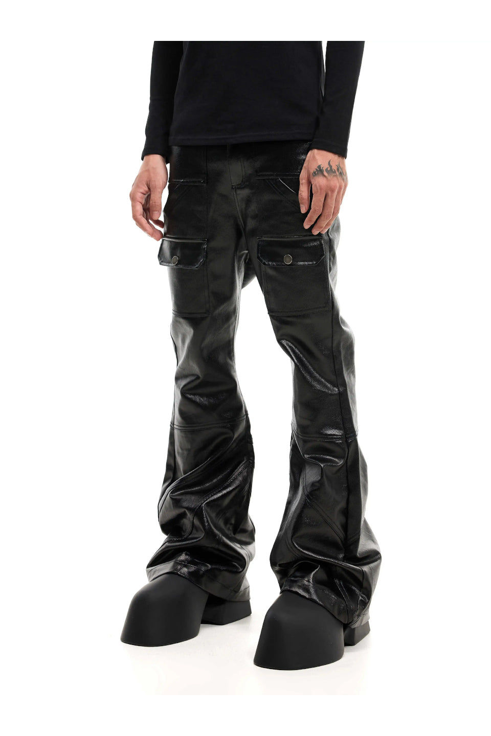 Leather Cargo Pants