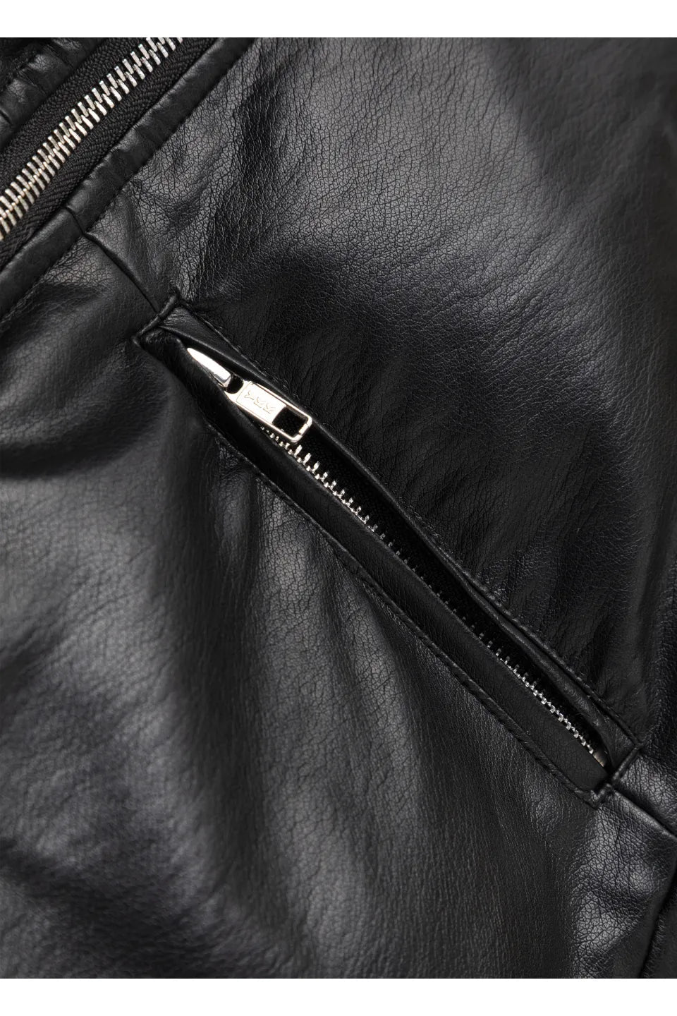 Leather Puffer Bomber