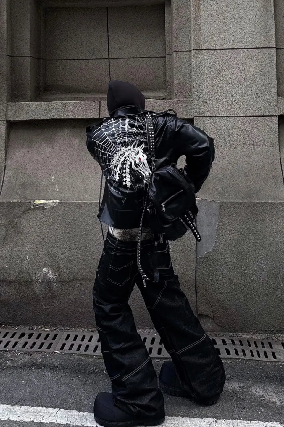 Leopard Print Double Waistband Jeans