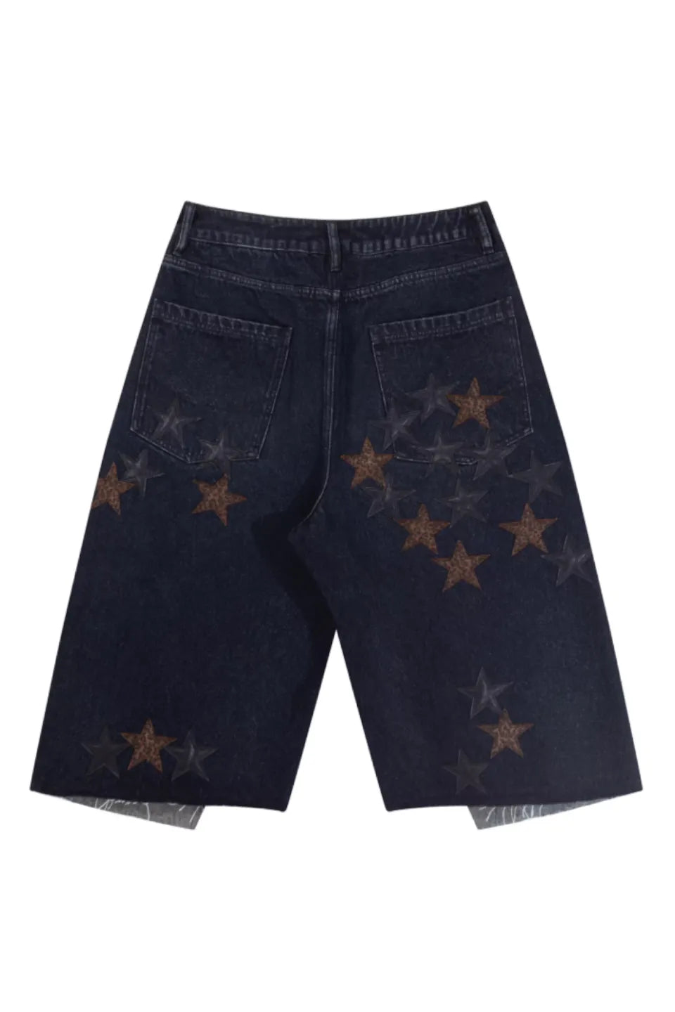 Leopard Star Patch Cropped Work Pants