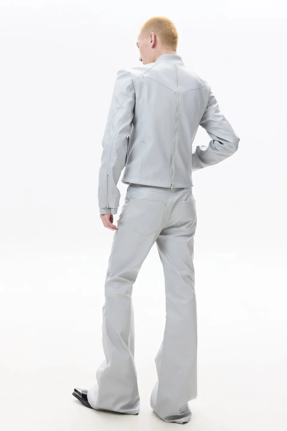 Light Armored Zip Flare Pants