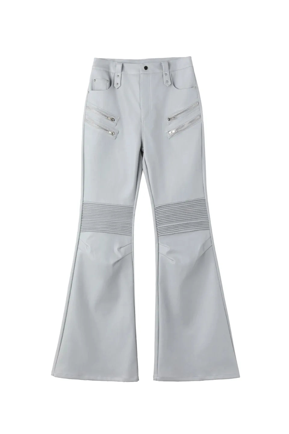 Light Armored Zip Flare Pants