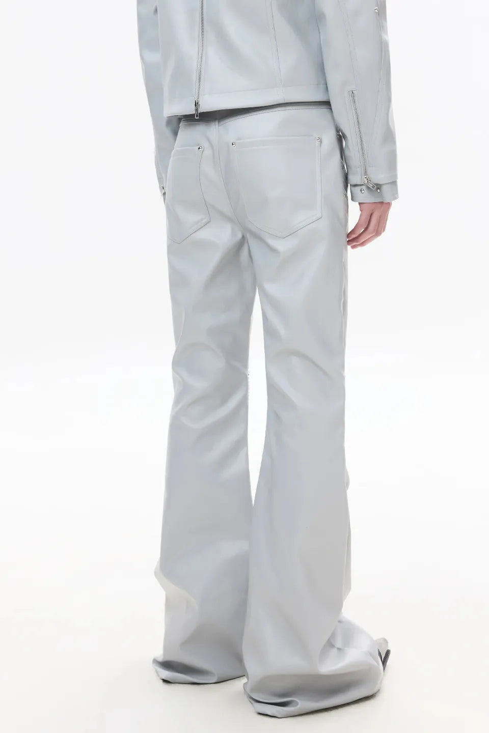 Light Armored Zip Flare Pants