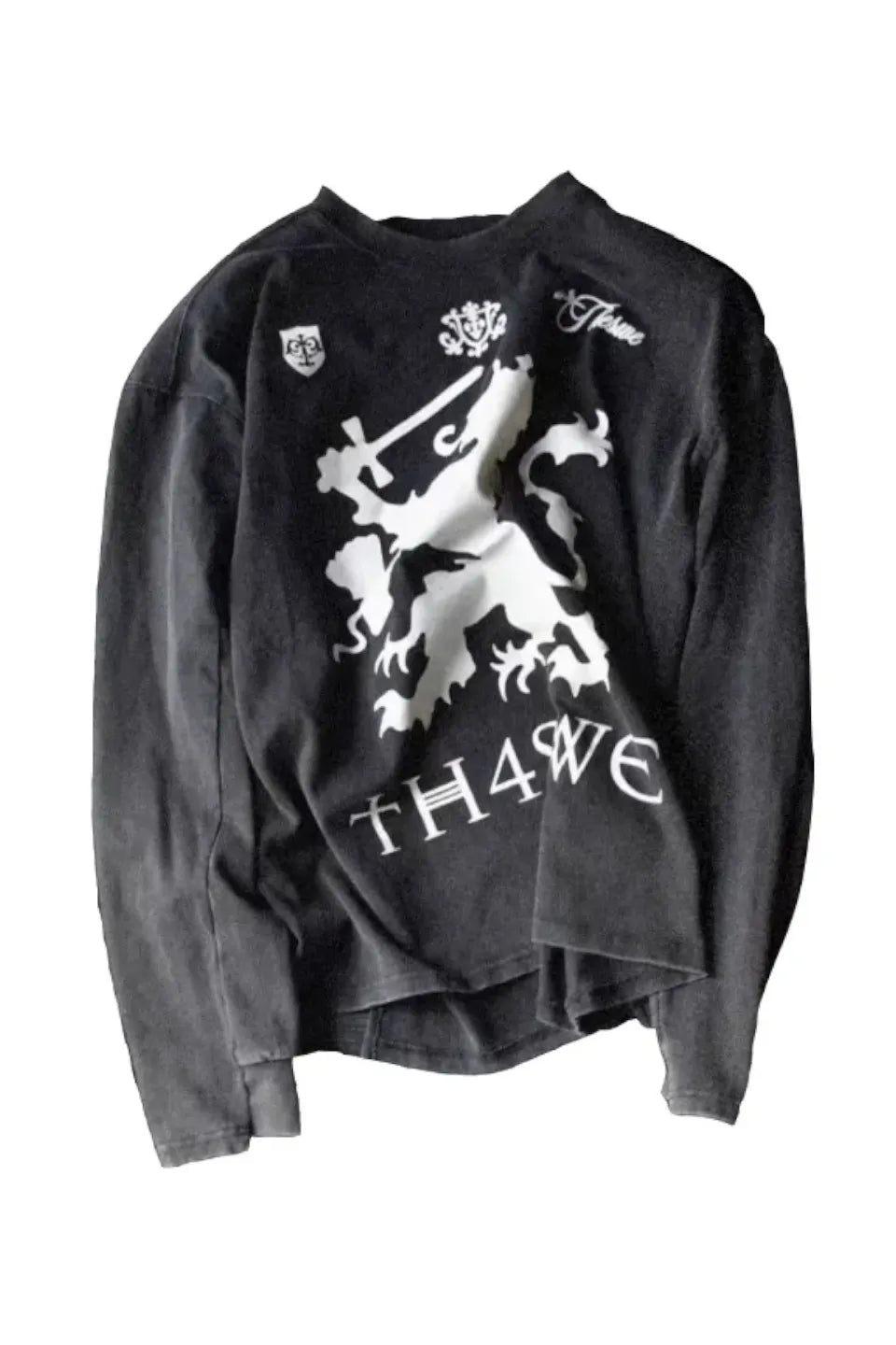 Lion Club Patchwork Washed Jersey Long Sleeve T-shirt