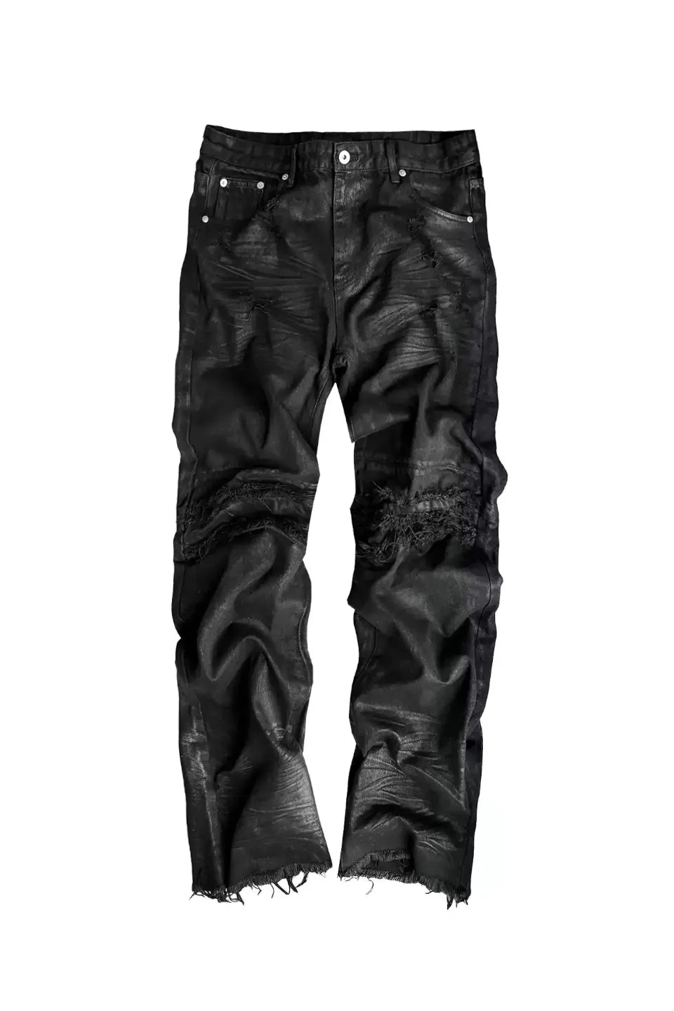 Liquid Coated Straight Leg Denim