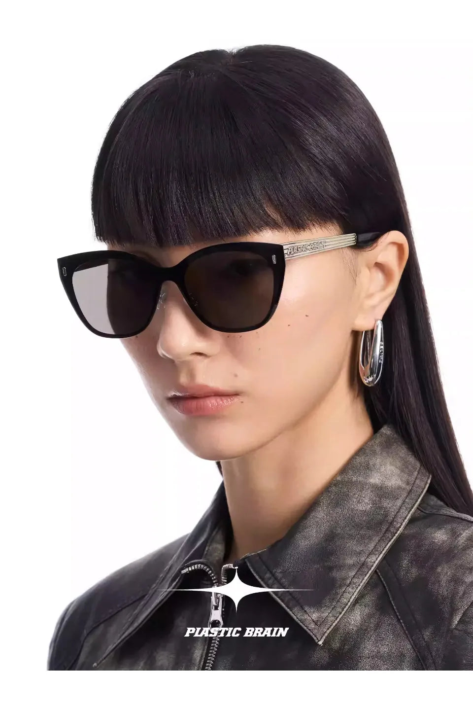 Logo Temple Cat Eye Sunglasses